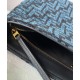 Replica Borsa con zip Fendi O'Lock 8BR805 blu