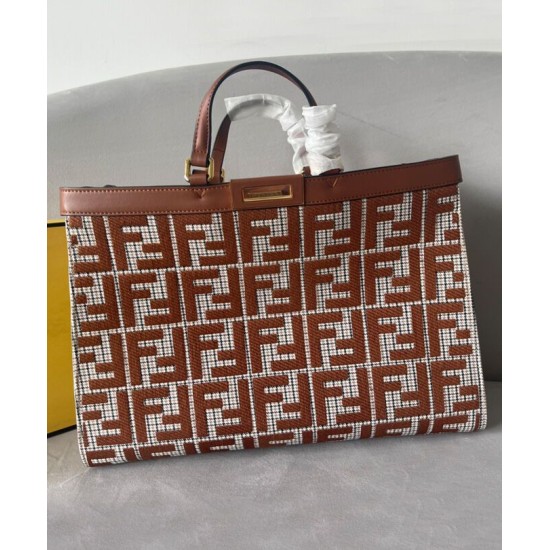 Replica Fendi X-Tote Bag 8BH374 Caffè