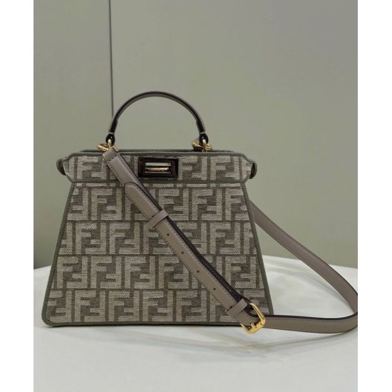 Replica Fendi Peekaboo ISeeU Small 8BN327 Grigio Replica Fendi Peekaboo ISeeU Small 8BN327 Grigio