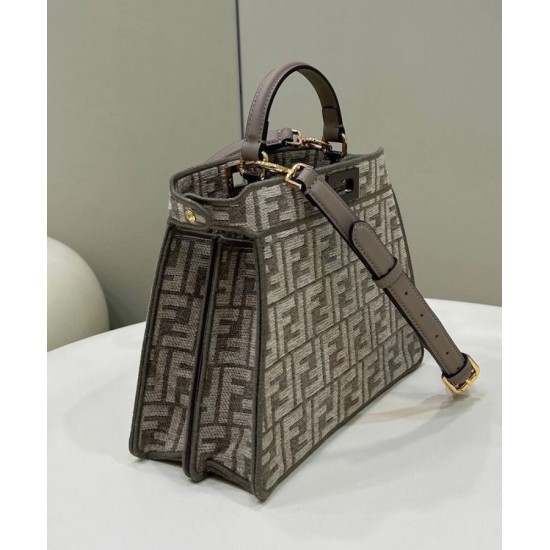 Replica Fendi Peekaboo ISeeU Small 8BN327 Grigio Replica Fendi Peekaboo ISeeU Small 8BN327 Grigio