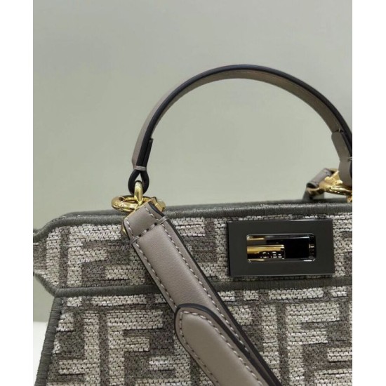 Replica Fendi Peekaboo ISeeU Small 8BN327 Grigio Replica Fendi Peekaboo ISeeU Small 8BN327 Grigio