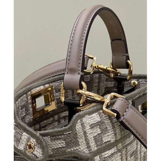 Replica Fendi Peekaboo ISeeU Small 8BN327 Grigio Replica Fendi Peekaboo ISeeU Small 8BN327 Grigio