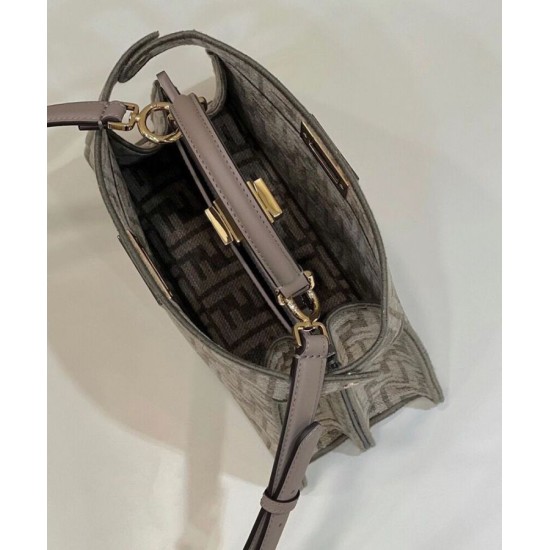 Replica Fendi Peekaboo ISeeU Small 8BN327 Grigio Replica Fendi Peekaboo ISeeU Small 8BN327 Grigio