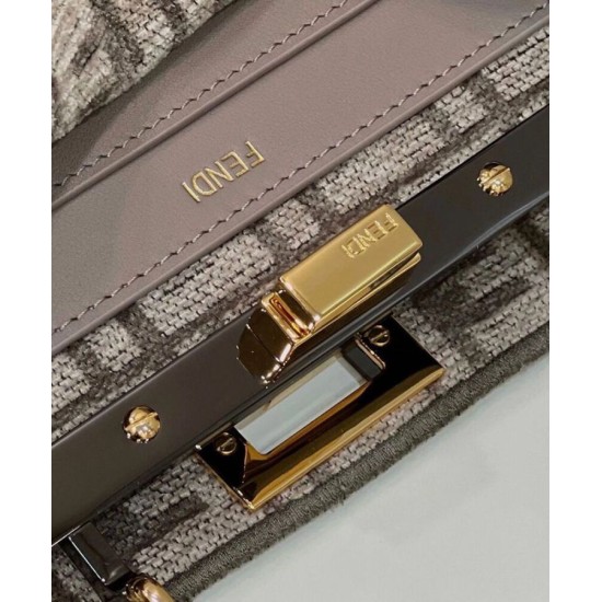 Replica Fendi Peekaboo ISeeU Small 8BN327 Grigio Replica Fendi Peekaboo ISeeU Small 8BN327 Grigio