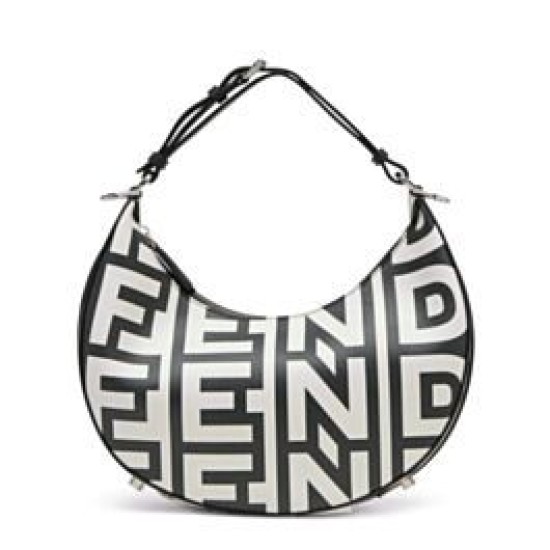 Replica Fendi Fendigraphy Piccola Capsule Bag Fendi Roma in pelle stampata bicolore 8BR798 Nera Replica Fendi Fendigraphy Piccola Capsule Bag Fendi Roma in pelle stampata bicolore 8BR798 Nera