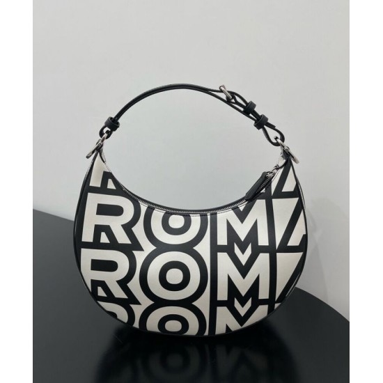 Replica Fendi Fendigraphy Piccola Capsule Bag Fendi Roma in pelle stampata bicolore 8BR798 Nera Replica Fendi Fendigraphy Piccola Capsule Bag Fendi Roma in pelle stampata bicolore 8BR798 Nera