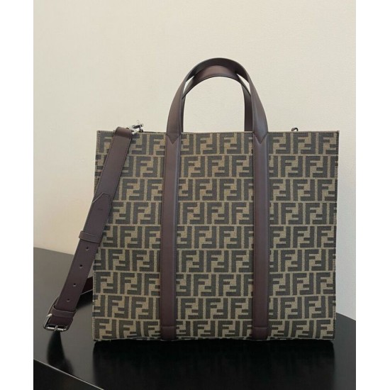 Replica Borsa Shopper Fendi 7VA390 Caffè