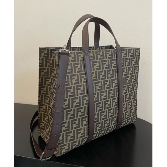 Replica Borsa Shopper Fendi 7VA390 Caffè