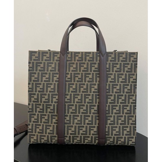 Replica Borsa Shopper Fendi 7VA390 Caffè