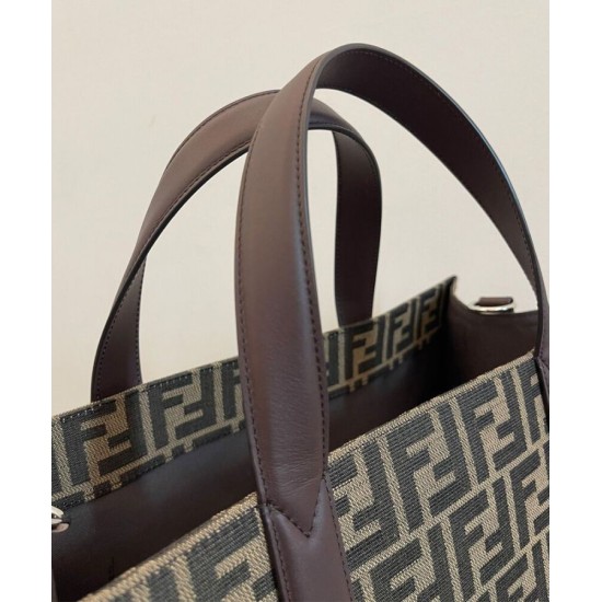 Replica Borsa Shopper Fendi 7VA390 Caffè