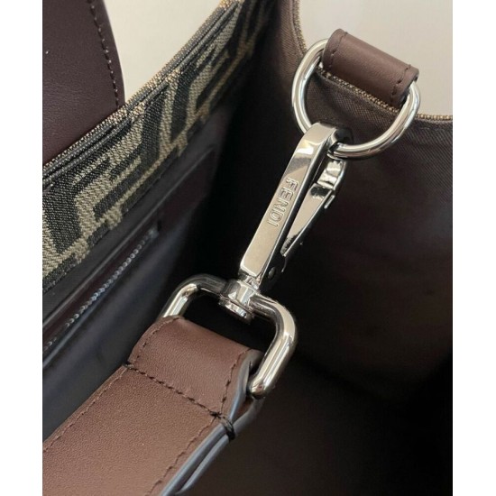 Replica Borsa Shopper Fendi 7VA390 Caffè