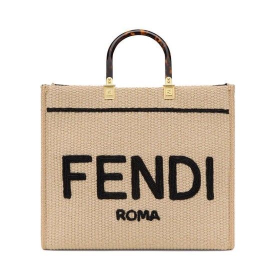 Replica Borsa tote media Fendi Sunshine 8BH386 Albicocca