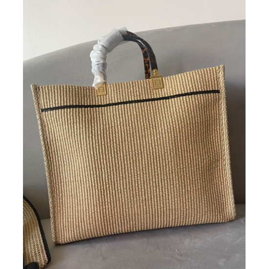 Replica Borsa tote media Fendi Sunshine 8BH386 Albicocca