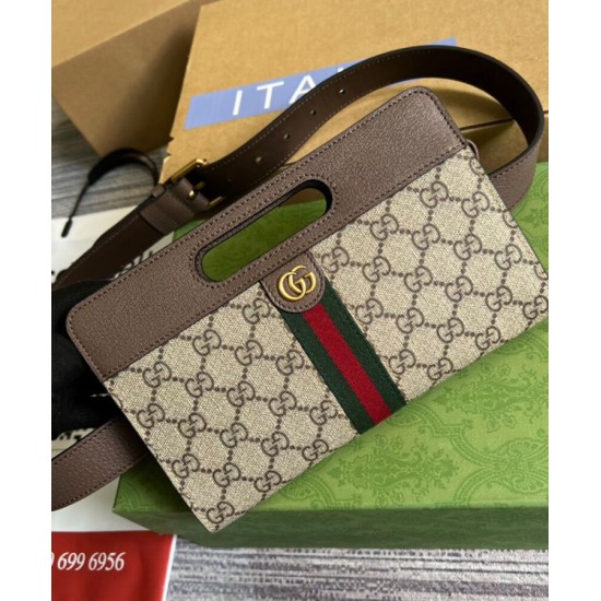 Replica Gucci Marsupio Ophidia 704196 Caffè Scuro