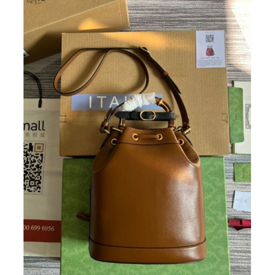 Replica Borsa a secchiello piccola Gucci Diana 724652 Caffè