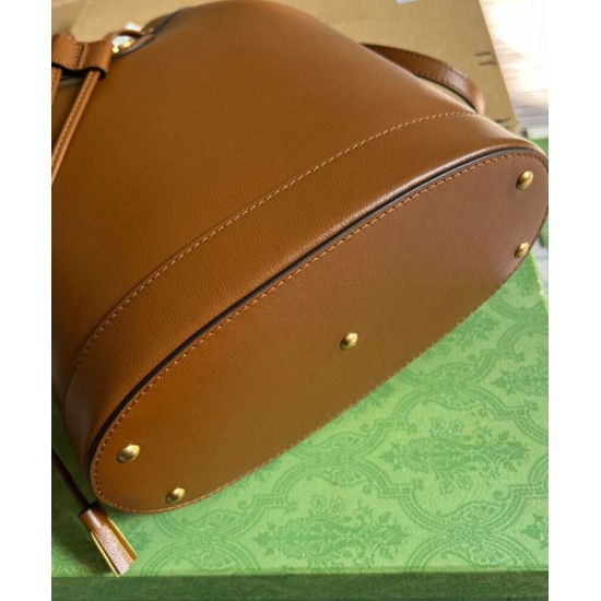 Replica Borsa a secchiello piccola Gucci Diana 724652 Caffè