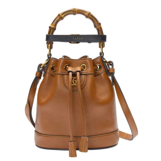 Replica Borsa a secchiello Gucci Diana Mini 724667 Caffè