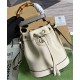 Replica Mini borsa a secchiello Gucci Diana 724667 bianca