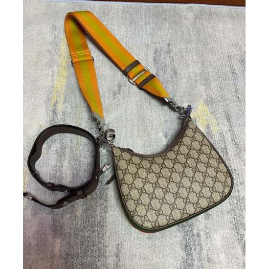 Replica Borsa a tracolla piccola Gucci Attache 699409 Caffè scuro