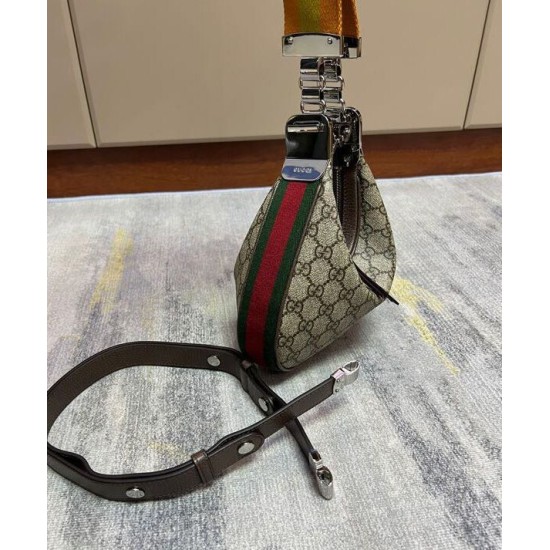 Replica Borsa a tracolla piccola Gucci Attache 699409 Caffè scuro
