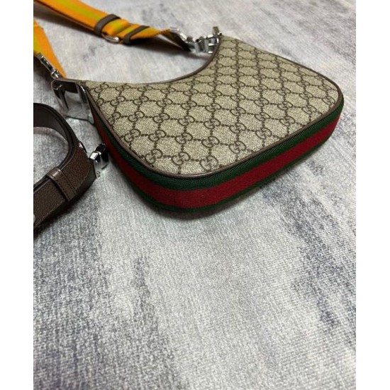 Replica Borsa a tracolla piccola Gucci Attache 699409 Caffè scuro