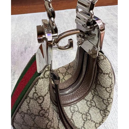Replica Borsa a tracolla piccola Gucci Attache 699409 Caffè scuro