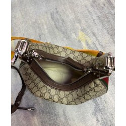 Replica Borsa a tracolla piccola Gucci Attache 699409 Caffè scuro
