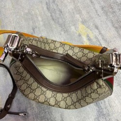 Replica Borsa a tracolla piccola Gucci Attache 699409 Caffè scuro