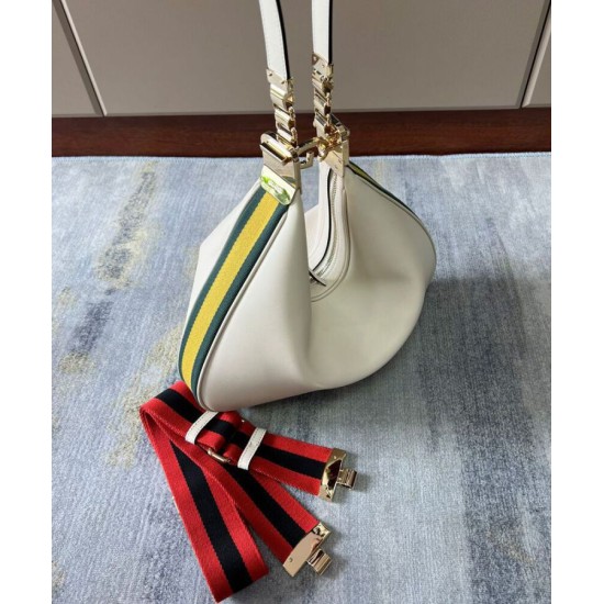 Replica Borsa a tracolla grande Gucci Attache 702823 Crema