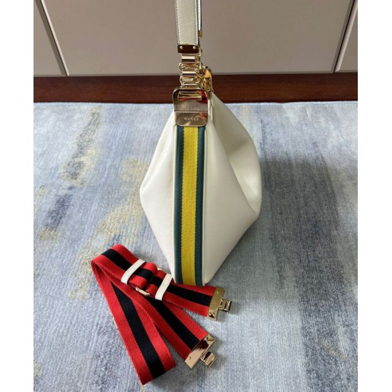 Replica Borsa a tracolla grande Gucci Attache 702823 Crema