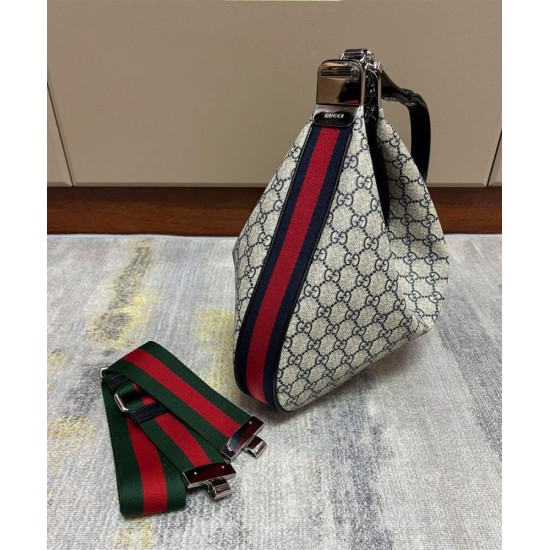 Replica Borsa a tracolla grande Gucci Attache 702823 blu scuro