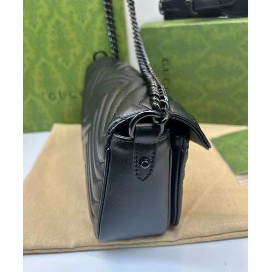 Replica Borsa a tracolla Gucci GG Marmont 734814 nera