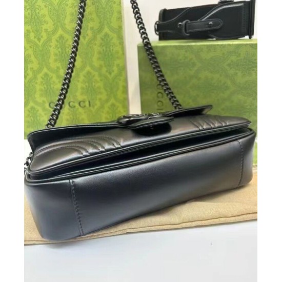 Replica Borsa a tracolla Gucci GG Marmont 734814 nera