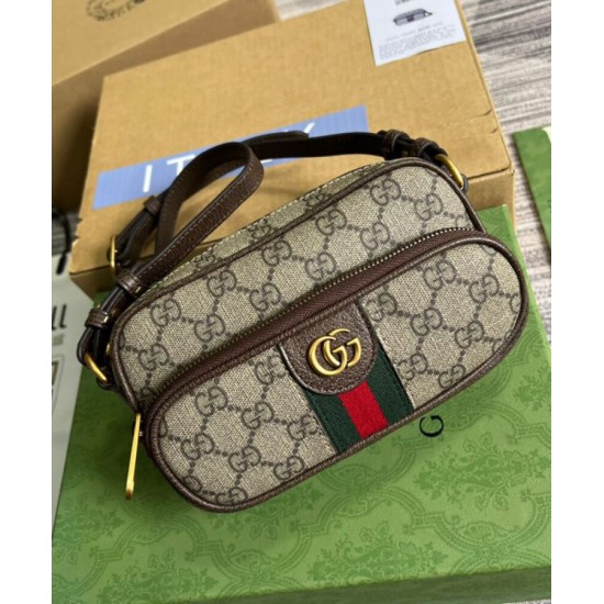 Replica Borsa Gucci Ophidia Mini 722557 Caffè Scuro