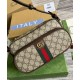 Replica Borsa a tracolla piccola Ophidia Gucci 723312 Caffè scuro