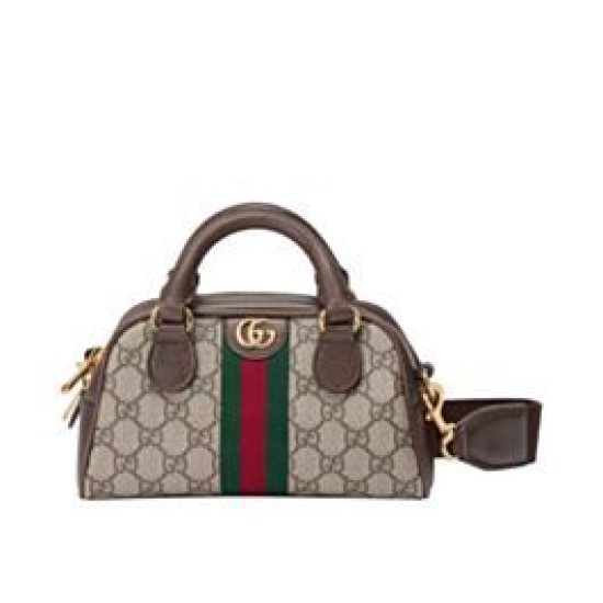 Replica Borsa con manico superiore Gucci Ophidia Mini GG 724606 Caffè scuro