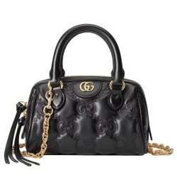 Replica Mini borsa in pelle Gucci GG Matelasse 702251 nera