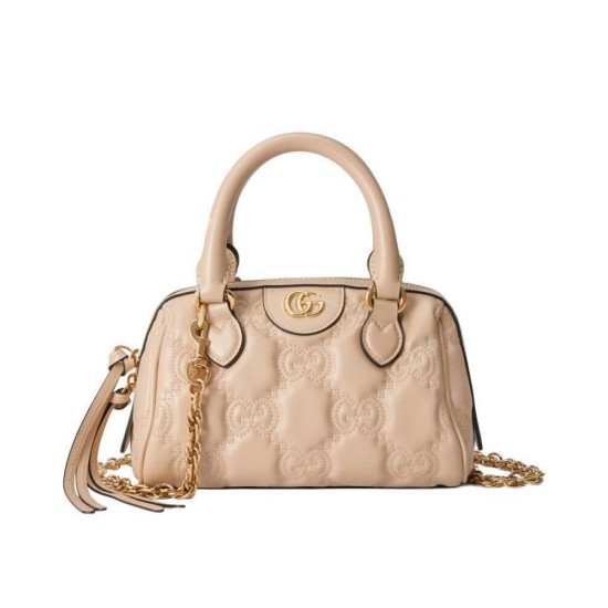Replica Mini borsa in pelle Gucci GG Matelasse 702251 Crema