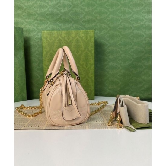 Replica Mini borsa in pelle Gucci GG Matelasse 702251 Crema