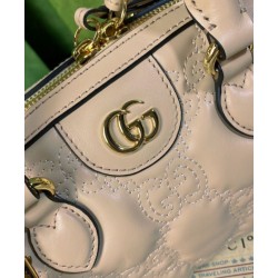 Replica Mini borsa in pelle Gucci GG Matelasse 702251 Crema