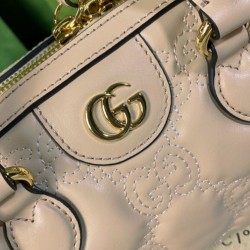 Replica Mini borsa in pelle Gucci GG Matelasse 702251 Crema