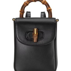 Replica Mini borsa Gucci Bamboo 702106 nera