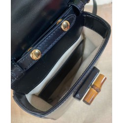 Replica Mini borsa Gucci Bamboo 702106 nera
