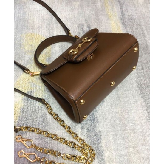 Replica Mini Borsa Gucci Horsebit 1955 703848 Caffè