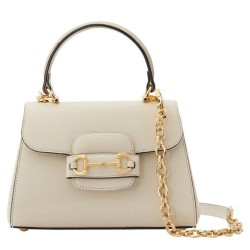 Replica Mini Borsa Gucci Horsebit 1955 703848 Crema