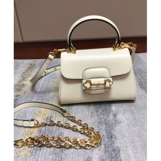 Replica Mini Borsa Gucci Horsebit 1955 703848 Crema