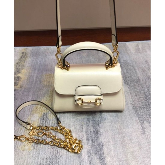Replica Mini Borsa Gucci Horsebit 1955 703848 Crema
