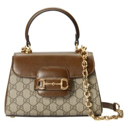 Replica Mini Borsa Gucci Horsebit 1955 703848 Caffè