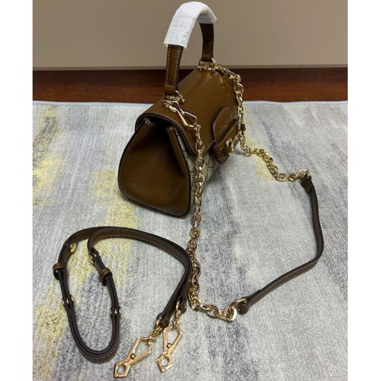 Replica Mini Borsa Gucci Horsebit 1955 703848 Caffè