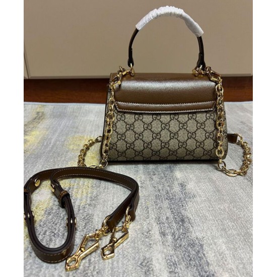 Replica Mini Borsa Gucci Horsebit 1955 703848 Caffè